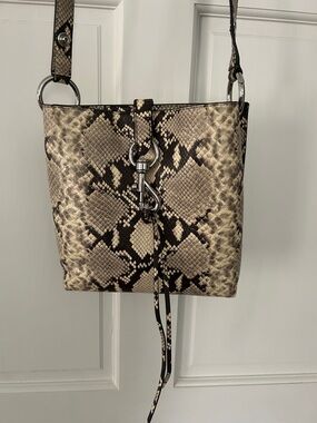 Rebecca Minkoff Megan Small Feedbag Snake-Print Crossbody Bag - NWT